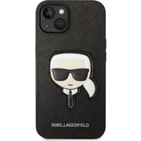Karl Lagerfeld PU Saffiano Karl Head kryt iPhone 14 Plus čierny - Puzdra