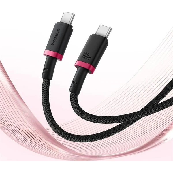 Baseus Dura USB-C/USB-C napájací kábel 100W 1m červeno/čierny - Káble a redukcie - Obrázok C22R000K01
