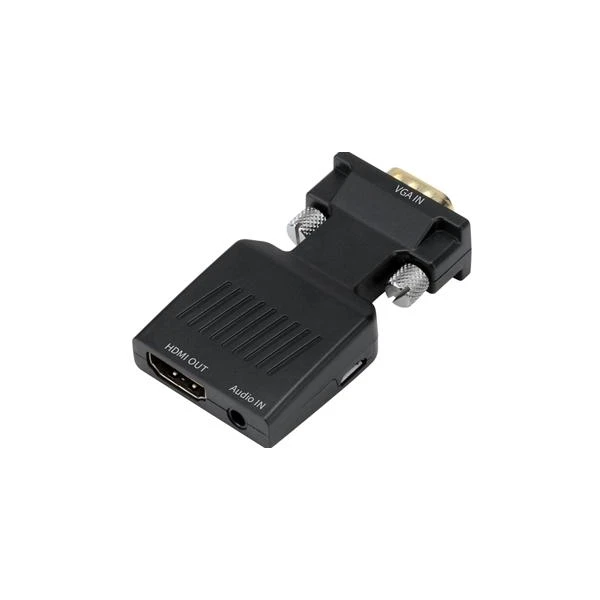 PremiumCord VGA + 3,5mm -> HDMI redukcia čierna - Káble a redukcie - Hlavný obrázok