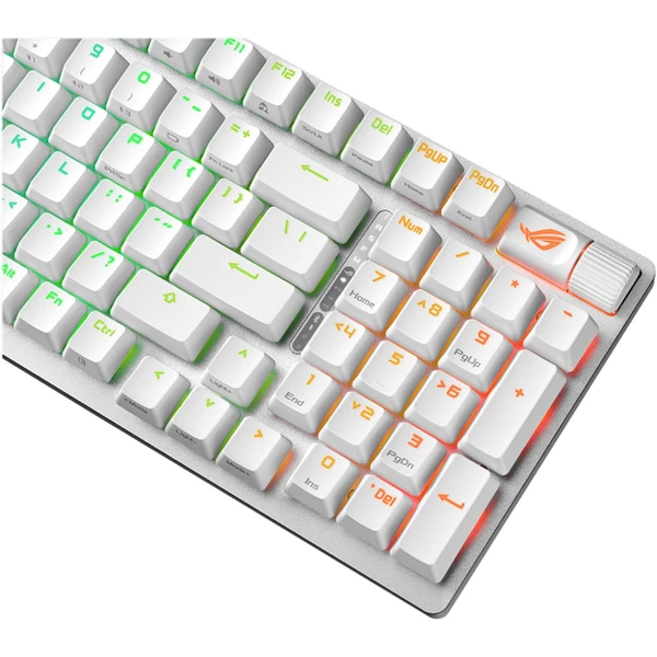 ASUS ROG Strix Scope II 96 (ROG NX SNOW / PBT) bezdrôtová herná klávesnica US biela - Klávesnice - Obrázok C2C4000K01