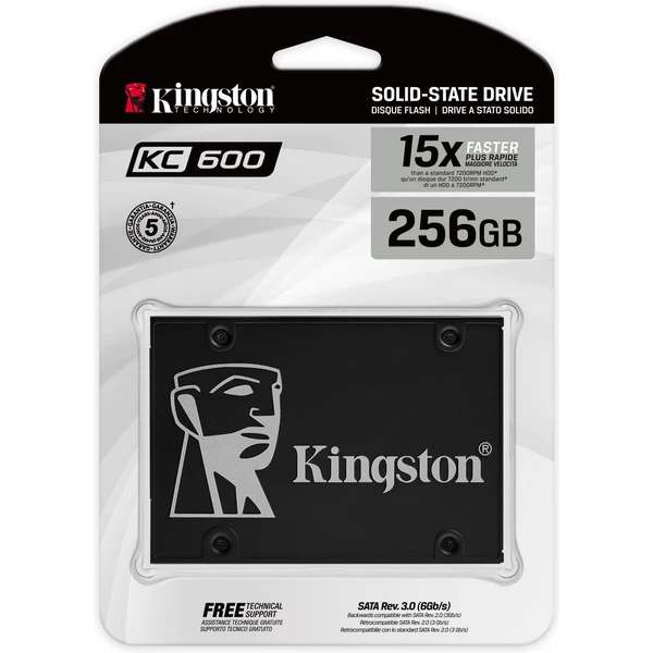 Kingston KC600 SSD 2.5'' 256GB - SSD - Obrázok C2HV000501