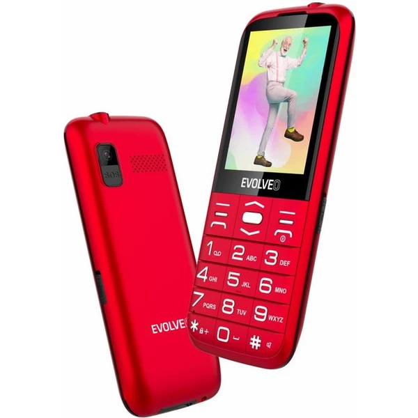 EVOLVEO EasyPhone XO mobilný telefón pre seniorov červený - Mobilné telefóny - Obrázok C2Z7000701