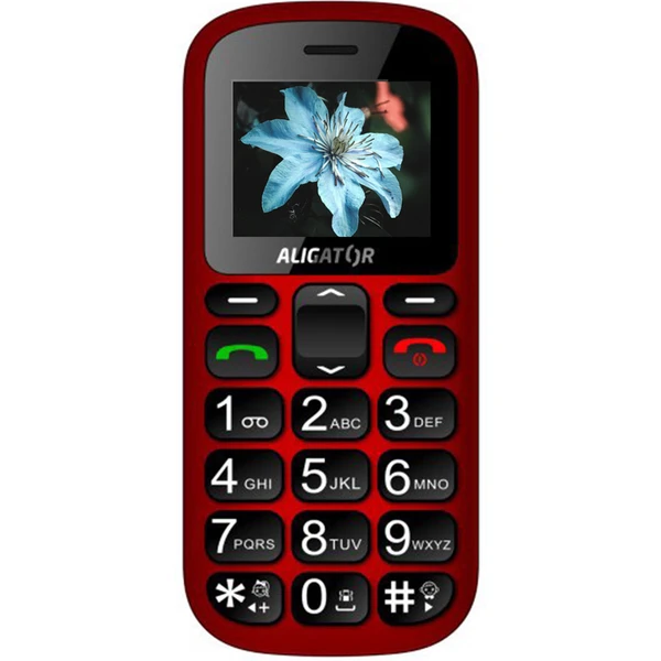 ALIGATOR A321 Senior červený/čierny + stolná nabíjačka - Mobilné telefóny - Obrázok C3PR000501