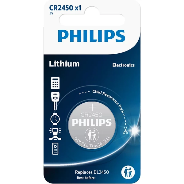 Philips CR2450/10B Lítiová batéria gombíková CR2450 (3V) - Batérie - Hlavný obrázok