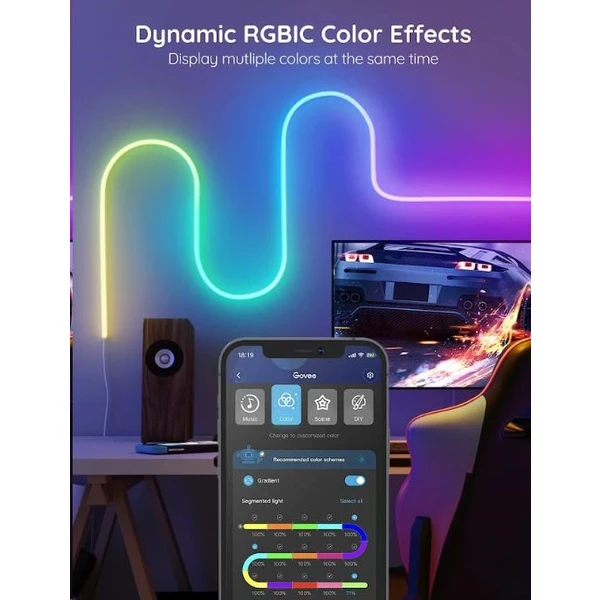 Govee Neon SMART ohybný LED pásik RGBIC, 2m - Inteligentné osvetlenie - Obrázok C4H4000J01