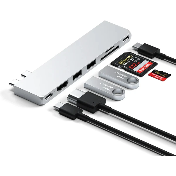Satechi Pro Hub Slim strieborný - USB huby - Obrázok C4T1000701