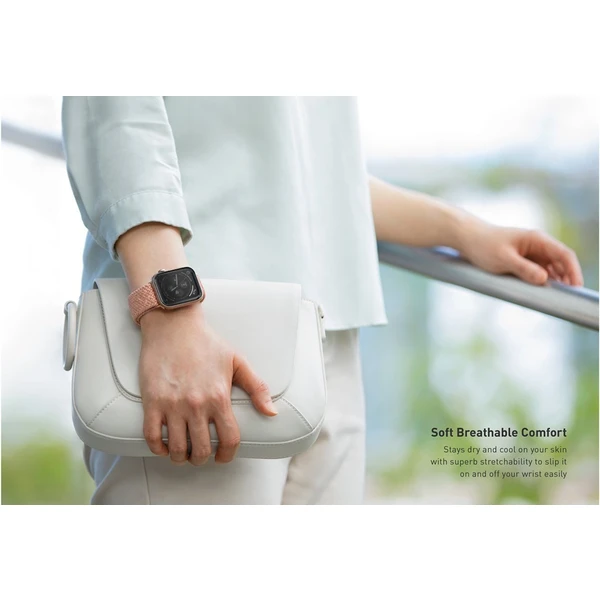 UNIQ Aspen Braided remienok Apple Watch 42/41/40/38mm ružovo zlatý - Remienky - Obrázok C4YR600301