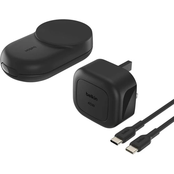 Belkin UltraCharge ™ Qi2 25W 3v1 MagSafe nabíjačka pre iPhone/Apple Watch/AirPods čierna - Nabíjačky - Obrázok C4ZM000K01