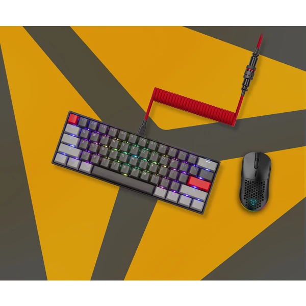Yenkee YCU COIL RD krútený kábel USB-A/USB-C červený - Káble - Obrázok C5A4000N01