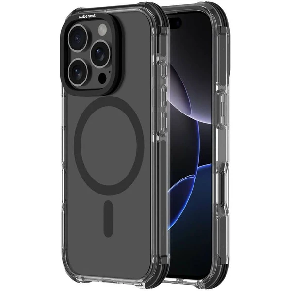 Cubenest MagPro Strong Guard kryt iPhone 16 Pro čierny - Puzdra - Hlavný obrázok