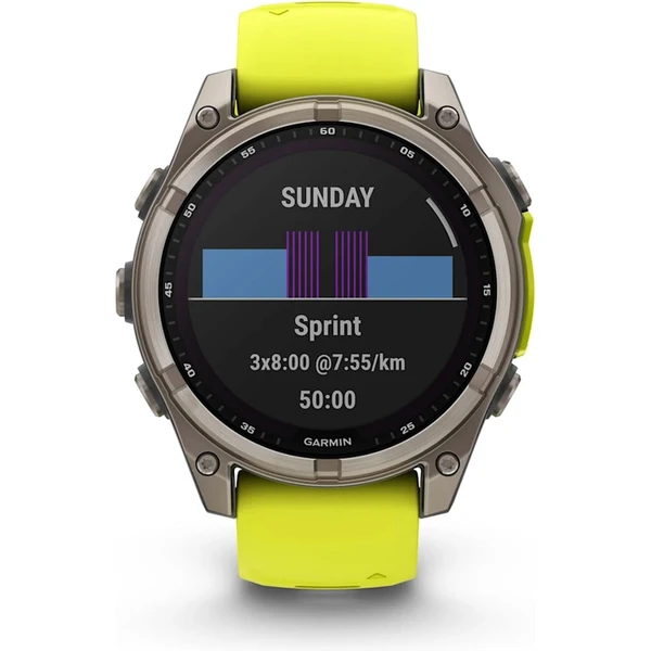 Garmin Fenix 8 Solar 47mm šedé so žlto-grafitovým pásikom - Inteligentné hodinky - Obrázok C5JD000P01