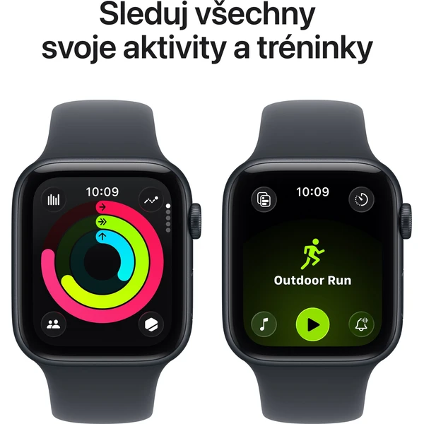 Apple Watch SE 3 (2025) 40mm Temne atramentový hliník s atramentovým športovým remienkom M/L - Inteligentné hodinky - Obrázok C5PH000K01