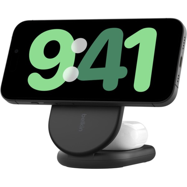Belkin BOOST CHARGE Qi2 (MagSafe) 15W 2v1 skladacia nabíjačka čierna