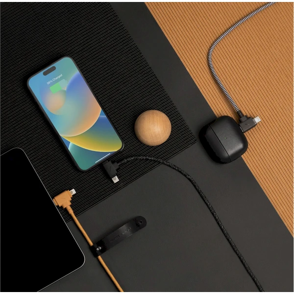 Native Union Belt Universal Cable (USB-C – Lighting/USB-C) 1,5 m, zebra - Káble a redukcie - Obrázok C5V3000K01