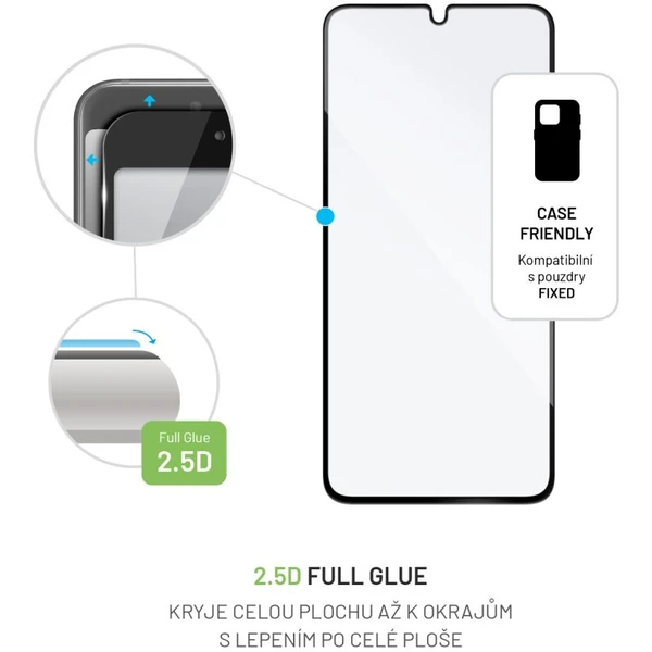 FIXED 2,5D Full-Cover tvrdené sklo Samsung Galaxy A34 5G čierne - Ochranné fólie a sklo - Obrázok C631000701