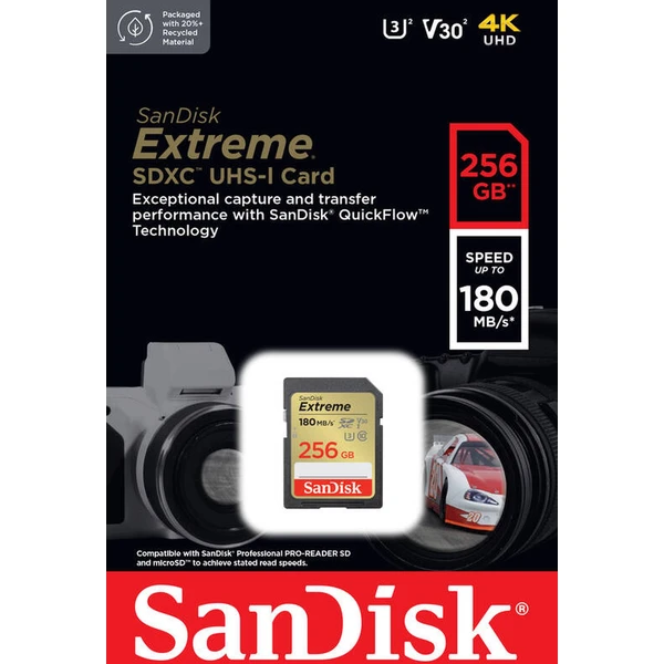 SanDisk Extreme SDXC 256GB - Pamäťové karty - Obrázok C632000P01
