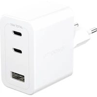 PanzerGlass® empower nabíjačka Turbo GaN (70 W) 2x USB-C + 1x USB-A, biela - Nabíjačky
