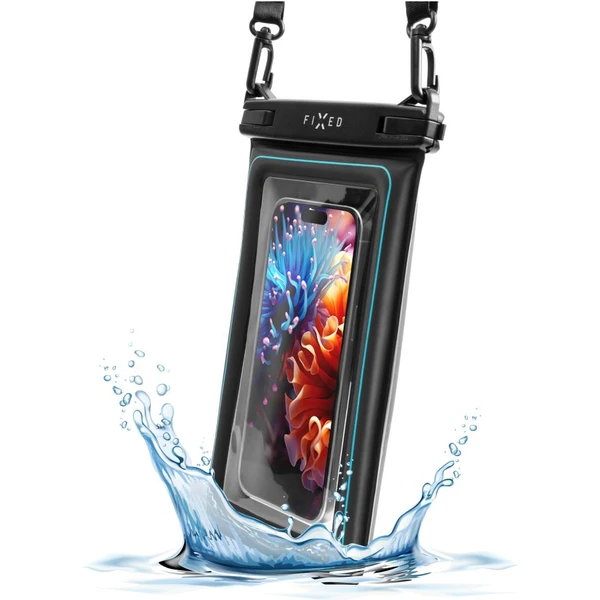 FIXED Float Max vodeodolné plávajúce púzdro na mobil čierne - Puzdra - Hlavný obrázok