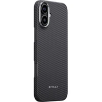 Pitaka MagEZ Case 5 MagSafe kryt iPhone 16 Black/Grey Twill - Puzdra