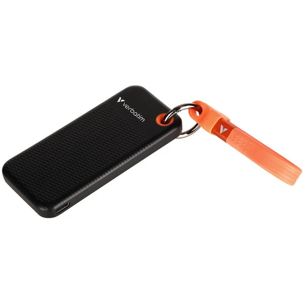 Verbatim Pocket SSD 1TB USB-C čierna/oranžová - SSD - Obrázok C7JD000P01