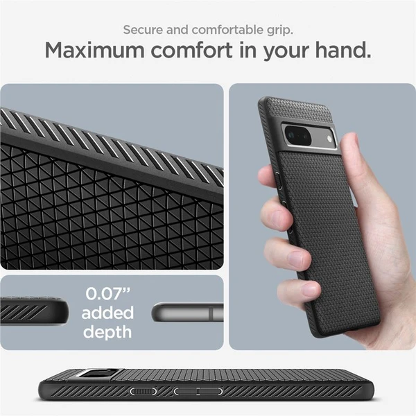 Spigen Liquid Air kryt Google Pixel 7a čierny - Puzdra - Obrázok C8V1000701