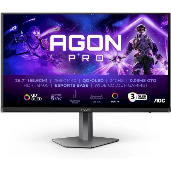 AOC AGON PRO AG276QZD2 herný monitor 27" - Monitory - Hlavný obrázok