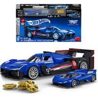 Mattel Brick Shop zostaviteľný model Hot Wheels - Cadillac Project GTP Hypercar (Speed ??series) - Stavebnica