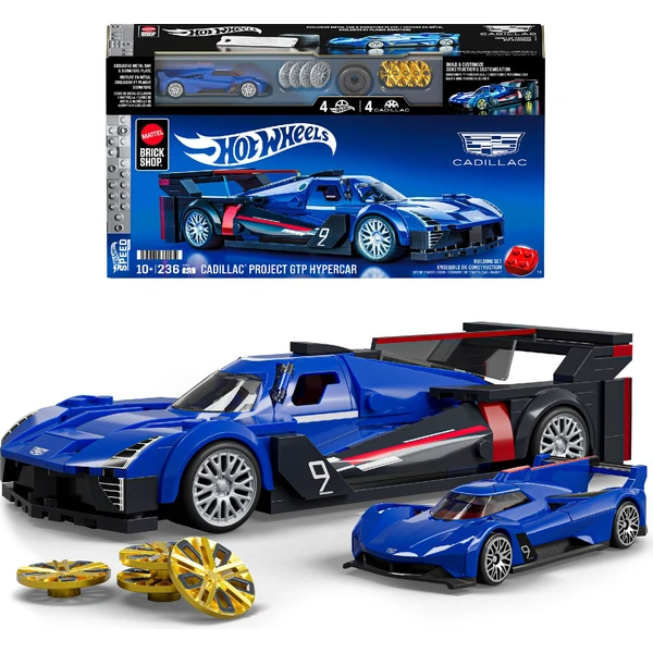 Mattel Brick Shop zostaviteľný model Hot Wheels - Cadillac Project GTP Hypercar (Speed ??series) - Stavebnica - Hlavný obrázok