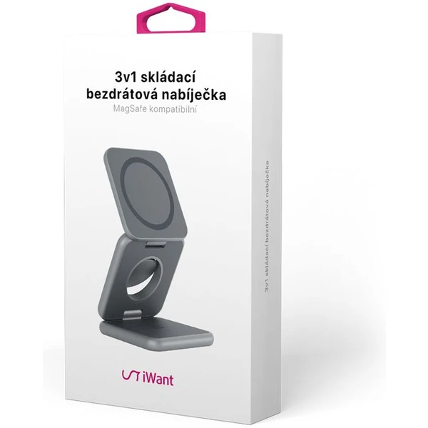 iWant Mag+ Foldable bezdrôtová MagSafe nabíjačka vesmírne šedá - Nabíjačky - Obrázok CAH0000L01