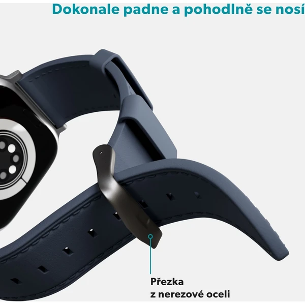 Epico Watch kožený remienok pre Apple Watch 38/40/41/42mm modrý - Remienky - Obrázok CCML000K01