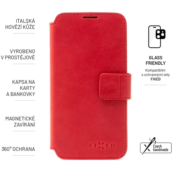 FIXED ProFit kožené púzdro Samsung Galaxy A55 5G červené - Puzdra - Obrázok CCP1000L01