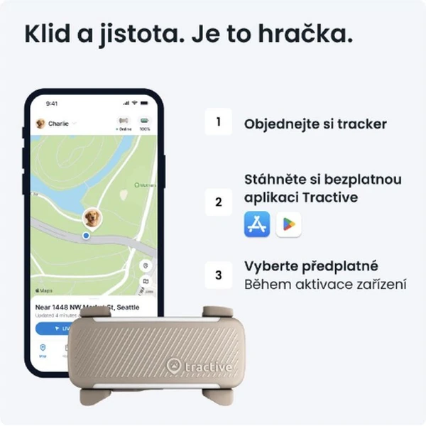 Tractive GPS DOG 6 lokátor polohy a aktivity pre psy hnedý - GPS Moduly  - Obrázok CCTD000L01