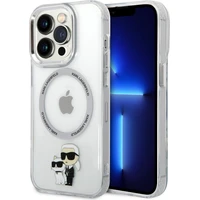 Karl Lagerfeld IML Karl and Choupette NFT MagSafe zadný kryt pre iPhone 15 Pre číry - Puzdra