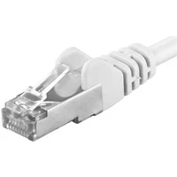 PremiumCord RJ45/RJ45 Cat6a S-FTP patch kábel 10m biely - Káble a redukcie