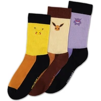 Ponožky Pokémon - Pikachu, Eevee, Gengar 43/46 (3 páry) - Ponožky