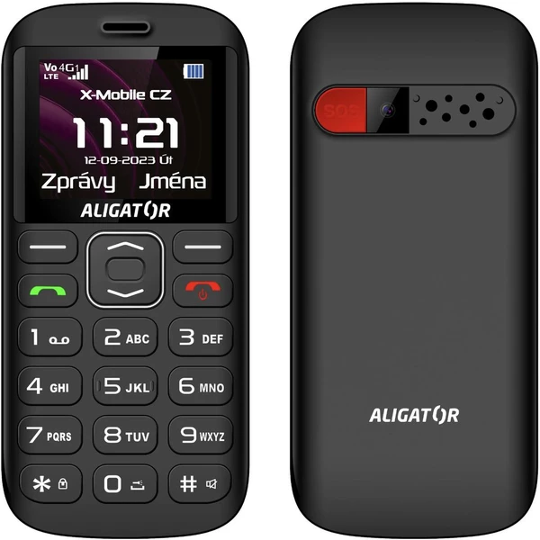 Aligator A720 4G Senior + nabíjací stojan čierny - Mobilné telefóny - Obrázok CDP0000L01