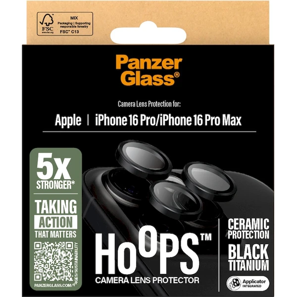 PanzerGlass® HoOps™ Ceramic Apple iPhone 16 Pro/15 Pro/16 Pro Max/15 Pro Max čierny titán - Ochranné fólie a sklo - Obrázok CE08000P01