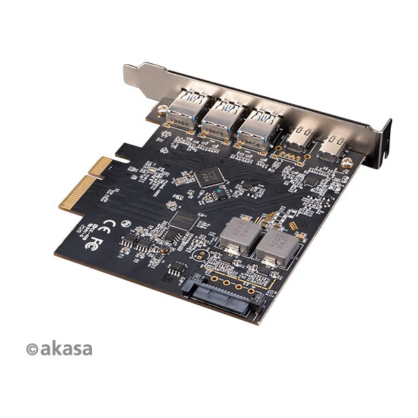 Akasa PCIe karta 2xUSB 3.2 Gen 2 Type-C a 3xType-A - Radiče - Obrázok CF6X600301