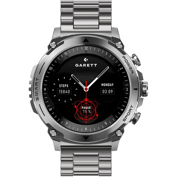 Garett Atom chytré hodinky strieborná oceľ - Inteligentné hodinky - Obrázok CFAC000L01