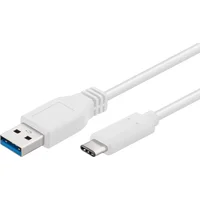 PremiumCord kábel USB-C 3.1male - USB 3.0 A male 3 m biely - Káble