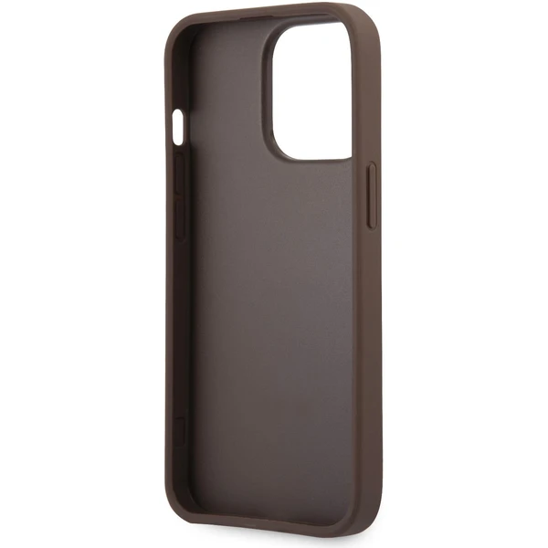 Guess PU 4G Metal Logo kryt iPhone 14 Pro Max hnedý - Puzdra - Obrázok CFUF100501