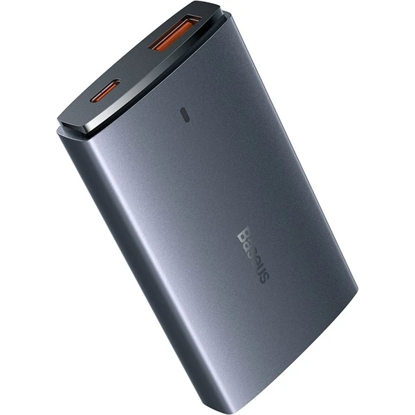 Nabíjačka do siete Baseus GaN5 Pro Ultra Slim USB-C/USB-A 65 W sivá - Nabíjačky - Obrázok CGGE000L01
