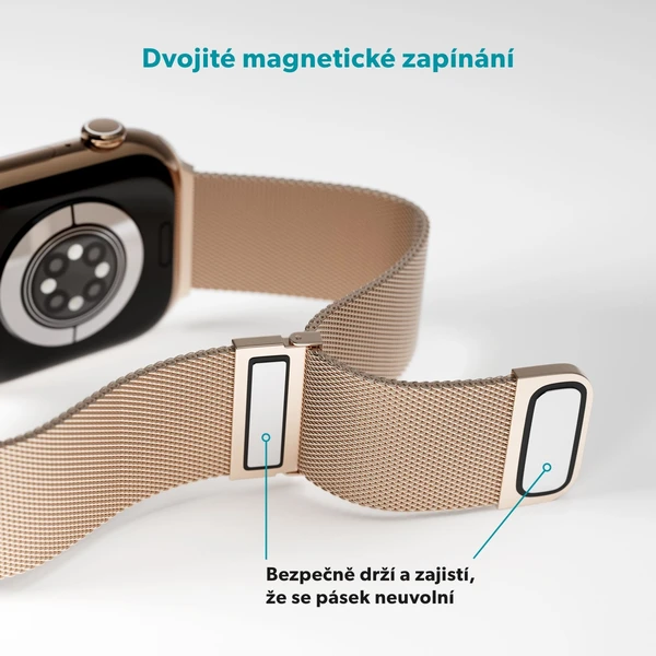 Epico Watch Strap milánsky ťah 42/44/45/46/49mm zlatý - Remienky - Obrázok CGJL000K01