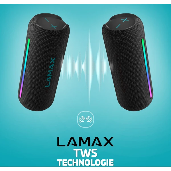 LAMAX LightNote1 bezdrôtový reproduktor čierny - Reproduktory - Obrázok CGSL000K01