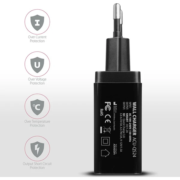 AXAGON nabíjačka 2x port USB-A 24W - Nabíjačky - Obrázok CHD0700301