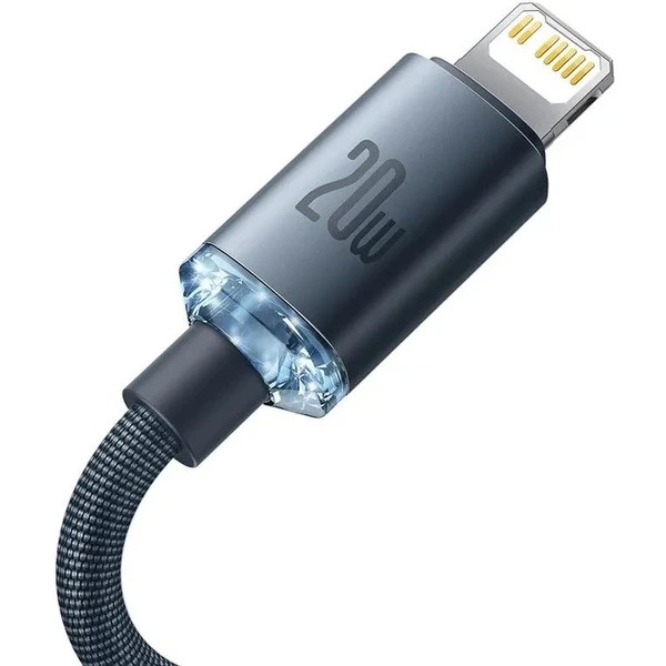 Baseus CAJY000201 Crystal Shine Series Dátový Kábel USB-C - Lightning 20W 1,2m Black - Káble - Obrázok CHRL100501