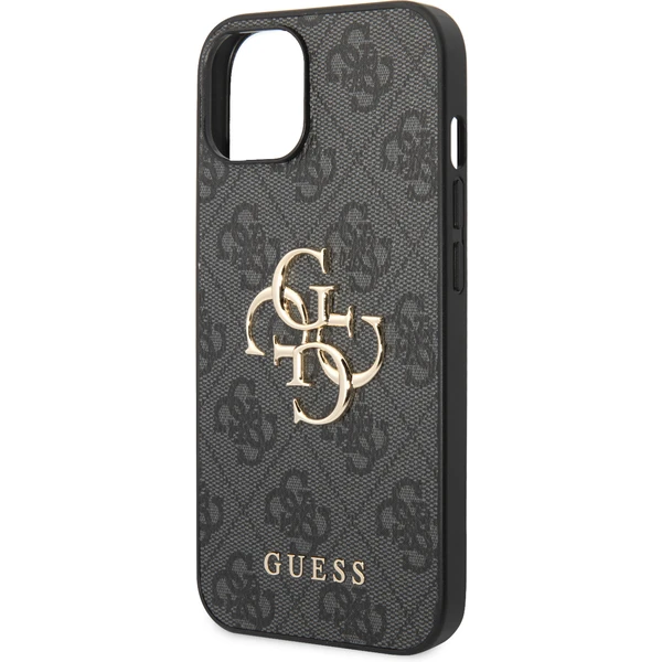 Guess PU 4G Metal Logo kryt iPhone 15 sivý - Puzdra - Obrázok CHX4000701