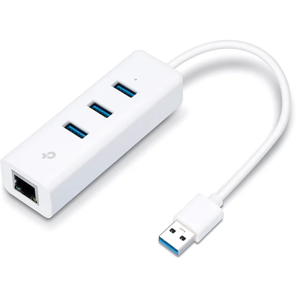 TP-Link UE330 USB 3.0 HUB + adaptér USB 3.0 na Ethernet, biely - USB huby - Hlavný obrázok