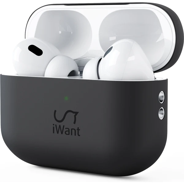 iWant Silicone ochranné puzdro AirPods Pro 2 čierne - Puzdra - Hlavný obrázok