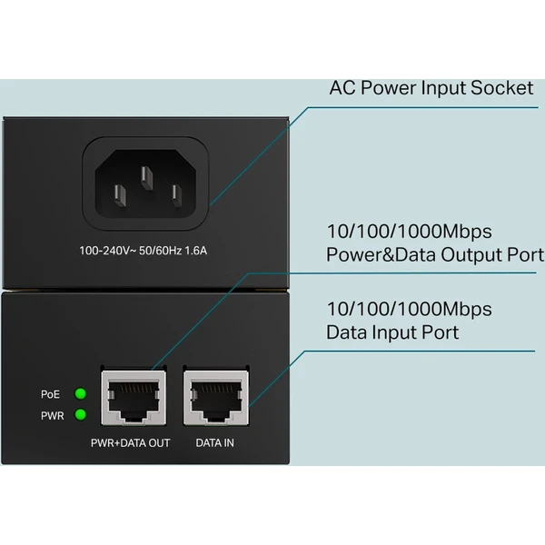 TP-Link POE170S injektor čierny - Injektory - Obrázok CJI0000601